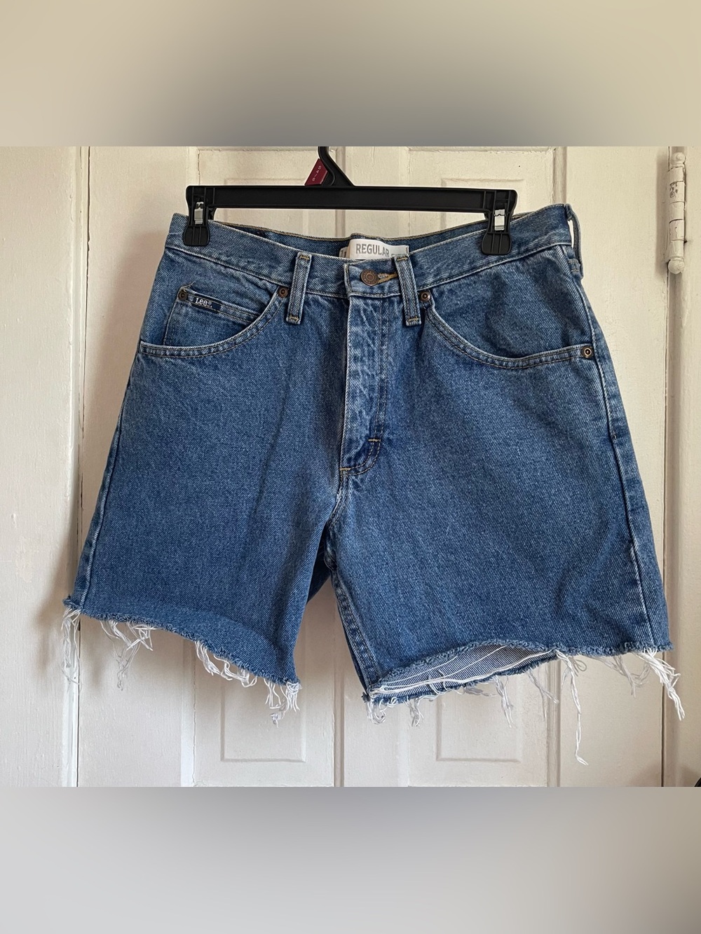 Lee high rise denim cutoff shorts